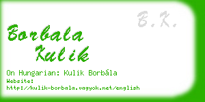 borbala kulik business card